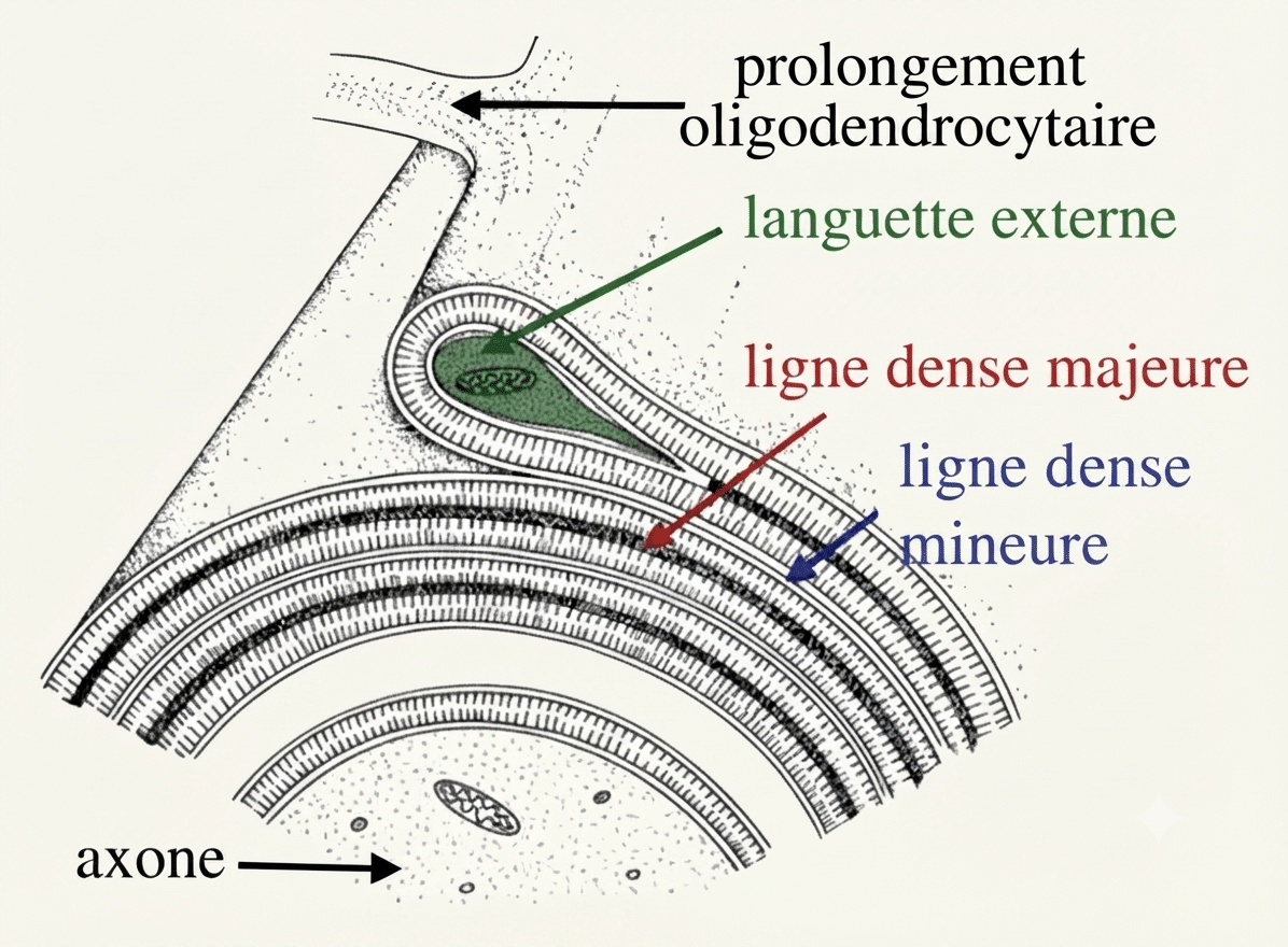 Neurones magnocellulaires et parvocellulaires reliant l'hypothalamus à l'hypophyse